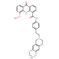 106620-90-0 N-[4-[2-(6,7-dimethoxy-3,4-dihydro-1H-isoquinolin-2-yl)ethyl]phenyl]-5-methoxy-9-oxo-10H-acridine-4-carboxamide chemical structure