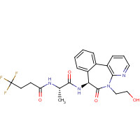 1421438-81-4 4,4,4-trifluoro-N-[(2S)-1-[[(7S)-5-(2-hydroxyethyl)-6-oxo-7H-pyrido[2,3-d][3]benzazepin-7-yl]amino]-1-oxopropan-2-yl]butanamide chemical structure