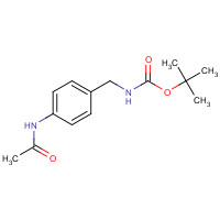 401573-23-7 tert-butyl N-[(4-acetamidophenyl)methyl]carbamate chemical structure