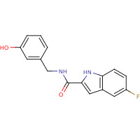 518058-84-9 5-fluoro-N-[(3-hydroxyphenyl)methyl]-1H-indole-2-carboxamide chemical structure