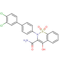 1221971-47-6 2-[4-(3,4-dichlorophenyl)phenyl]-4-hydroxy-1,1-dioxo-1$l^{6},2-benzothiazine-3-carboxamide chemical structure