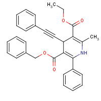 9000-83-3 5-O-benzyl 3-O-ethyl 2-methyl-6-phenyl-4-(2-phenylethynyl)-1,4-dihydropyridine-3,5-dicarboxylate chemical structure