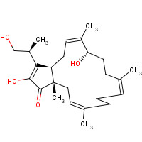 146436-22-8 (1R,3Z,5S,8Z,12Z,15S)-5,17-dihydroxy-18-[(2S)-1-hydroxypropan-2-yl]-4,8,12,15-tetramethylbicyclo[13.3.0]octadeca-3,8,12,17-tetraen-16-one chemical structure