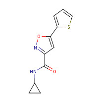 832115-62-5 N-cyclopropyl-5-thiophen-2-yl-1,2-oxazole-3-carboxamide chemical structure