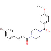 1599432-08-2 (E)-3-(4-bromophenyl)-1-[4-(4-methoxybenzoyl)piperazin-1-yl]prop-2-en-1-one chemical structure