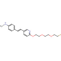 938435-69-9 4-[(E)-2-[6-[2-[2-(2-fluoroethoxy)ethoxy]ethoxy]pyridin-3-yl]ethenyl]-N-methylaniline chemical structure