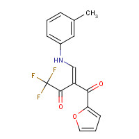 1609195-15-4 (2Z)-4,4,4-trifluoro-1-(furan-2-yl)-2-[(3-methylanilino)methylidene]butane-1,3-dione chemical structure