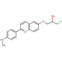 1374107-54-6 1-fluoro-3-[2-[4-(methylamino)phenyl]quinolin-6-yl]oxypropan-2-ol chemical structure