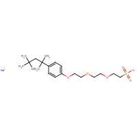 2917-94-4 sodium;2-[2-[2-[4-(2,4,4-trimethylpentan-2-yl)phenoxy]ethoxy]ethoxy]ethanesulfonate chemical structure