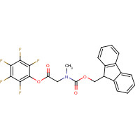 159631-29-5 (2,3,4,5,6-pentafluorophenyl) 2-[9H-fluoren-9-ylmethoxycarbonyl(methyl)amino]acetate chemical structure