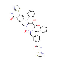183854-11-7 3-[[(4R,5S,6S,7R)-4,7-dibenzyl-5,6-dihydroxy-2-oxo-3-[[3-(1,3-thiazol-2-ylcarbamoyl)phenyl]methyl]-1,3-diazepan-1-yl]methyl]-N-(1,3-thiazol-2-yl)benzamide chemical structure