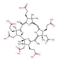 23599-55-5 3-[(1R,2S,3S,5Z,7S,8S,13S,17R,18R,19R)-3,13,17-tris(2-carboxyethyl)-2,7,18-tris(carboxymethyl)-1,2,5,7,12,12,15,17-octamethyl-3,8,13,18,19,22-hexahydrocorrin-8-yl]propanoic acid chemical structure