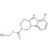 1059630-08-8 2H-Pyrido[4,3-b]indole-2-carboxylic acid, 6-bromo-1,3,4,4a,5,9b-hexahydro-, ethyl ester, (4aS,9bR)- chemical structure