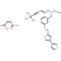 155294-62-5 (Z)-but-2-enedioic acid;(E)-N-ethyl-6,6-dimethyl-N-[[3-[(4-thiophen-3-ylthiophen-2-yl)methoxy]phenyl]methyl]hept-2-en-4-yn-1-amine chemical structure