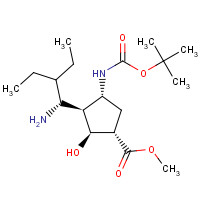316173-29-2 methyl (1S,2S,3S,4R)-3-[(1R)-1-amino-2-ethylbutyl]-2-hydroxy-4-[(2-methylpropan-2-yl)oxycarbonylamino]cyclopentane-1-carboxylate chemical structure