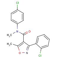 1197300-24-5 3-(2-chlorophenyl)-N-(4-chlorophenyl)-N,5-dimethyl-1,2-oxazole-4-carboxamide chemical structure