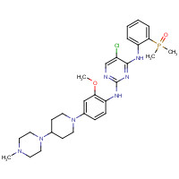 1197953-54-0 5-chloro-4-N-(2-dimethylphosphorylphenyl)-2-N-[2-methoxy-4-[4-(4-methylpiperazin-1-yl)piperidin-1-yl]phenyl]pyrimidine-2,4-diamine chemical structure