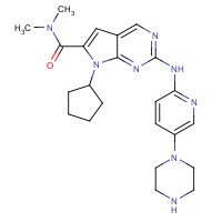 1211441-98-3 7-cyclopentyl-N,N-dimethyl-2-[(5-piperazin-1-ylpyridin-2-yl)amino]pyrrolo[2,3-d]pyrimidine-6-carboxamide chemical structure