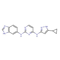 1216665-49-4 2-N-(3H-benzimidazol-5-yl)-4-N-(5-cyclopropyl-1H-pyrazol-3-yl)pyrimidine-2,4-diamine chemical structure