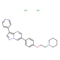 1219168-18-9 6-[4-(2-piperidin-1-ylethoxy)phenyl]-3-pyridin-4-ylpyrazolo[1,5-a]pyrimidine;dihydrochloride chemical structure