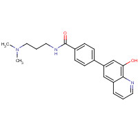 1222800-79-4 N-[3-(dimethylamino)propyl]-4-(8-hydroxyquinolin-6-yl)benzamide chemical structure