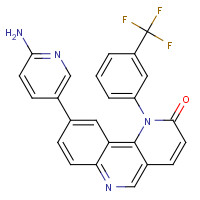 1223001-51-1 9-(6-aminopyridin-3-yl)-1-[3-(trifluoromethyl)phenyl]benzo[h][1,6]naphthyridin-2-one chemical structure