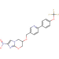 1257426-19-9 (6S)-2-nitro-6-[[6-[4-(trifluoromethoxy)phenyl]pyridin-3-yl]methoxy]-6,7-dihydro-5H-imidazo[2,1-b][1,3]oxazine chemical structure
