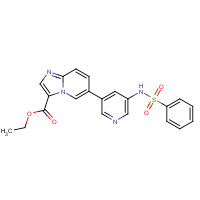 1276110-06-5 ethyl 6-[5-(benzenesulfonamido)pyridin-3-yl]imidazo[1,2-a]pyridine-3-carboxylate chemical structure