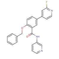 1285515-21-0 5-(2-fluoropyridin-4-yl)-2-phenylmethoxy-N-pyridin-3-ylbenzamide chemical structure