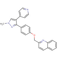 1292799-56-4 2-[[4-(1-methyl-4-pyridin-4-ylpyrazol-3-yl)phenoxy]methyl]quinoline chemical structure
