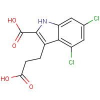 130798-51-5 3-(2-carboxyethyl)-4,6-dichloro-1H-indole-2-carboxylic acid chemical structure