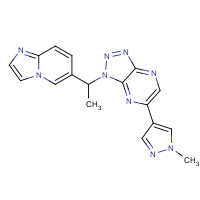 1313725-88-0 3-[(1S)-1-imidazo[1,2-a]pyridin-6-ylethyl]-5-(1-methylpyrazol-4-yl)triazolo[4,5-b]pyrazine chemical structure