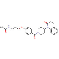 131631-89-5 N-[3-[4-[4-(2-oxo-3,4-dihydroquinolin-1-yl)piperidine-1-carbonyl]phenoxy]propyl]acetamide chemical structure