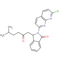 133737-32-3 2-(7-chloro-1,8-naphthyridin-2-yl)-3-(5-methyl-2-oxohexyl)-3H-isoindol-1-one chemical structure