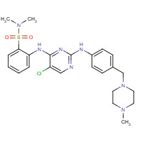 1341200-45-0 2-[[5-chloro-2-[4-[(4-methylpiperazin-1-yl)methyl]anilino]pyrimidin-4-yl]amino]-N,N-dimethylbenzenesulfonamide chemical structure