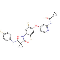 1345847-93-9 1-N&apos;-[4-[2-(cyclopropanecarbonylamino)pyridin-4-yl]oxy-2,5-difluorophenyl]-1-N-(4-fluorophenyl)cyclopropane-1,1-dicarboxamide chemical structure