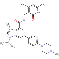 1346572-63-1 N-[(4,6-dimethyl-2-oxo-1H-pyridin-3-yl)methyl]-3-methyl-6-[6-(4-methylpiperazin-1-yl)pyridin-3-yl]-1-propan-2-ylindole-4-carboxamide chemical structure