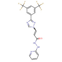 1392136-43-4 (Z)-3-[3-[3,5-bis(trifluoromethyl)phenyl]-1,2,4-triazol-1-yl]-N&apos;-pyridin-2-ylprop-2-enehydrazide chemical structure