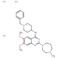 1392399-03-9 N-(1-benzylpiperidin-4-yl)-6,7-dimethoxy-2-(4-methyl-1,4-diazepan-1-yl)quinazolin-4-amine;trihydrochloride chemical structure