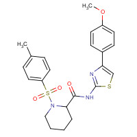 1401242-74-7 (2R)-N-[4-(4-methoxyphenyl)-1,3-thiazol-2-yl]-1-(4-methylphenyl)sulfonylpiperidine-2-carboxamide chemical structure