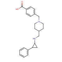 1401966-69-5 4-[[4-[[[(1R,2S)-2-phenylcyclopropyl]amino]methyl]piperidin-1-yl]methyl]benzoic acid chemical structure