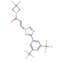 1421919-75-6 (Z)-3-[3-[3,5-bis(trifluoromethyl)phenyl]-1,2,4-triazol-1-yl]-1-(3,3-difluoroazetidin-1-yl)prop-2-en-1-one chemical structure