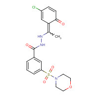 1423715-09-6 N&apos;-[(1Z)-1-(3-chloro-6-oxocyclohexa-2,4-dien-1-ylidene)ethyl]-3-morpholin-4-ylsulfonylbenzohydrazide chemical structure
