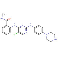 1439934-41-4 2-[[5-chloro-2-(4-piperazin-1-ylanilino)pyrimidin-4-yl]amino]-N-methylbenzamide chemical structure