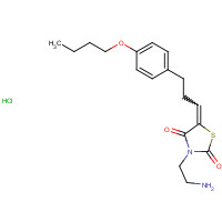 1449240-68-9 (5Z)-3-(2-aminoethyl)-5-[3-(4-butoxyphenyl)propylidene]-1,3-thiazolidine-2,4-dione;hydrochloride chemical structure