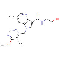 1494675-86-3 N-(2-hydroxyethyl)-1-[(6-methoxy-5-methylpyrimidin-4-yl)methyl]-6-methylpyrrolo[3,2-b]pyridine-3-carboxamide chemical structure