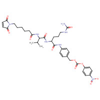 159857-81-5 [4-[[(2S)-5-(carbamoylamino)-2-[[(2S)-2-[6-(2,5-dioxopyrrol-1-yl)hexanoylamino]-3-methylbutanoyl]amino]pentanoyl]amino]phenyl]methyl (4-nitrophenyl) carbonate chemical structure