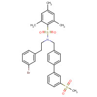 1613028-81-1 N-[2-(3-bromophenyl)ethyl]-2,4,6-trimethyl-N-[[4-(3-methylsulfonylphenyl)phenyl]methyl]benzenesulfonamide chemical structure