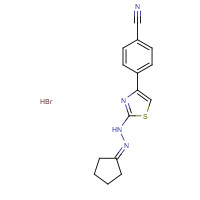 1622921-15-6 4-[2-(2-cyclopentylidenehydrazinyl)-1,3-thiazol-4-yl]benzonitrile;hydrobromide chemical structure