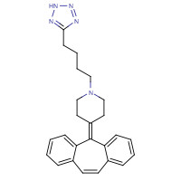 162640-98-4 4-(dibenzo[1,2-a:1&apos;,2&apos;-e][7]annulen-11-ylidene)-1-[4-(2H-tetrazol-5-yl)butyl]piperidine chemical structure